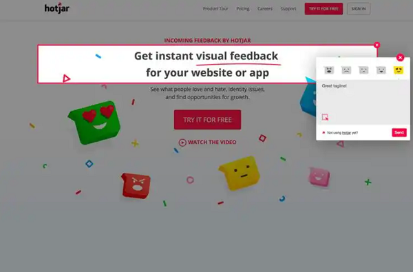 热图是Hotjar最直观的功能之一