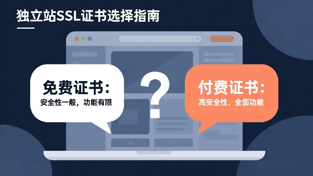 独立站SSL证书选择指南：免费与付费证书的差异与影响