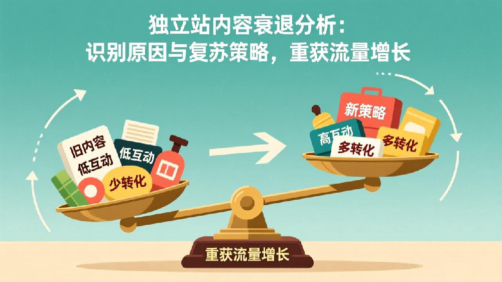 独立站内容衰退分析：识别原因与复苏策略，重获流量增长