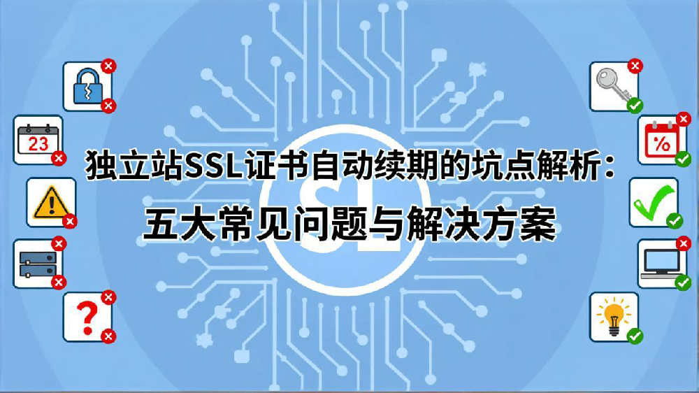 独立站SSL证书自动续期的坑点解析：五大常见问题与解决方案